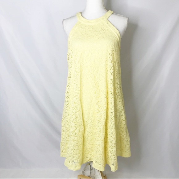 Betsey Johnson Dresses & Skirts - Betsey Johnson yellow lace sleeveless dress DB1
